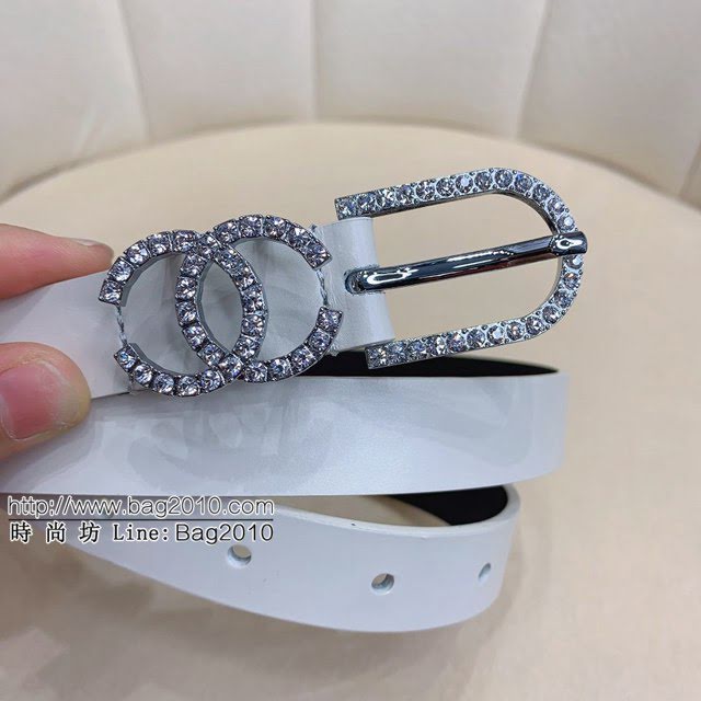 Chanel2020春季新款女士皮帶 香奈兒Pharrell皮衿雙C字母扣腰帶  jjp1891